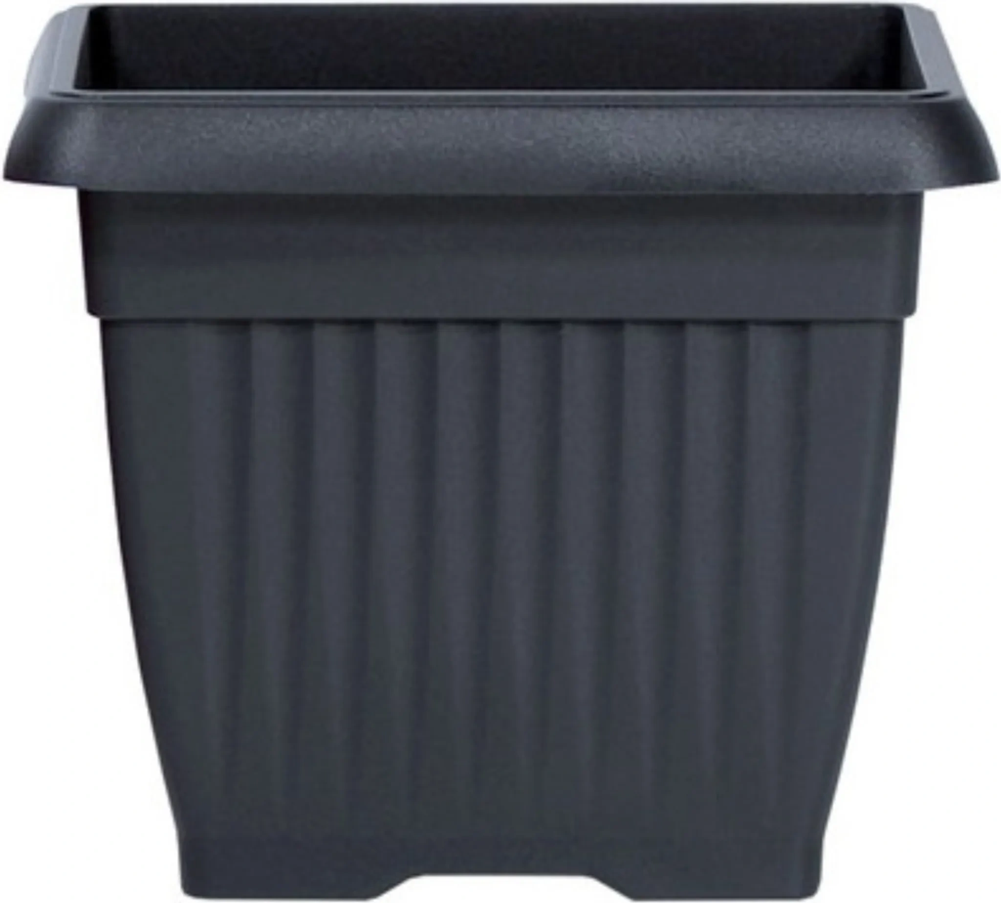 Quadratischer Kunststoff-Übertopf anthrazit 19x19x16 cm, 3,5 l