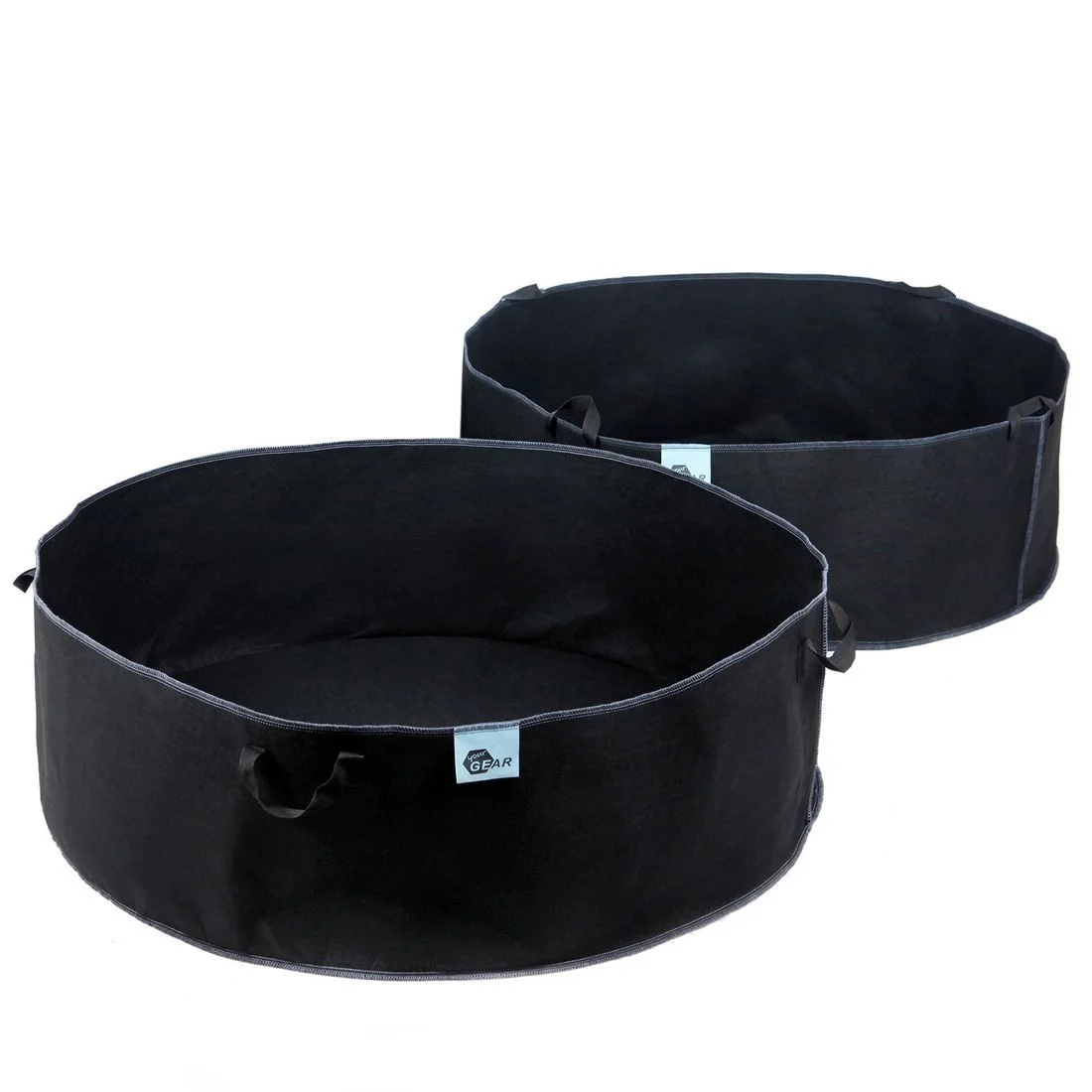 Grow Bags 190 L – 2er-Set Pflanzsäcke Ø92 × 30 cm mit Tragegriffen