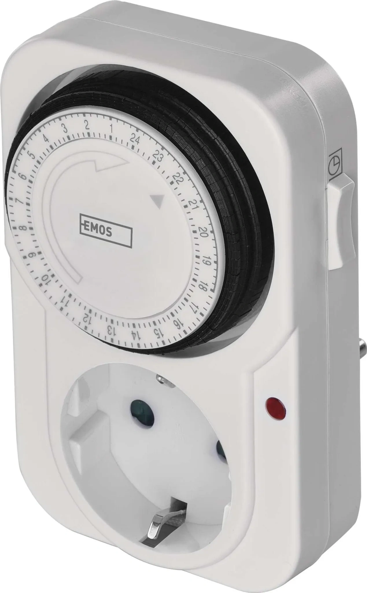 EMOS Mechanische Zeitschaltuhr Schuko P5522 – 96 Schaltzyklen, erhöhter Berührungsschutz