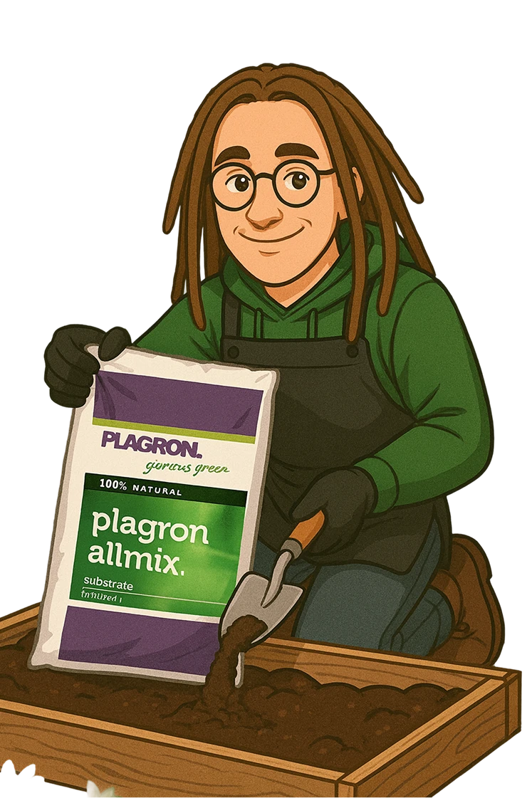 Expert showing Plagron Allmix substrate