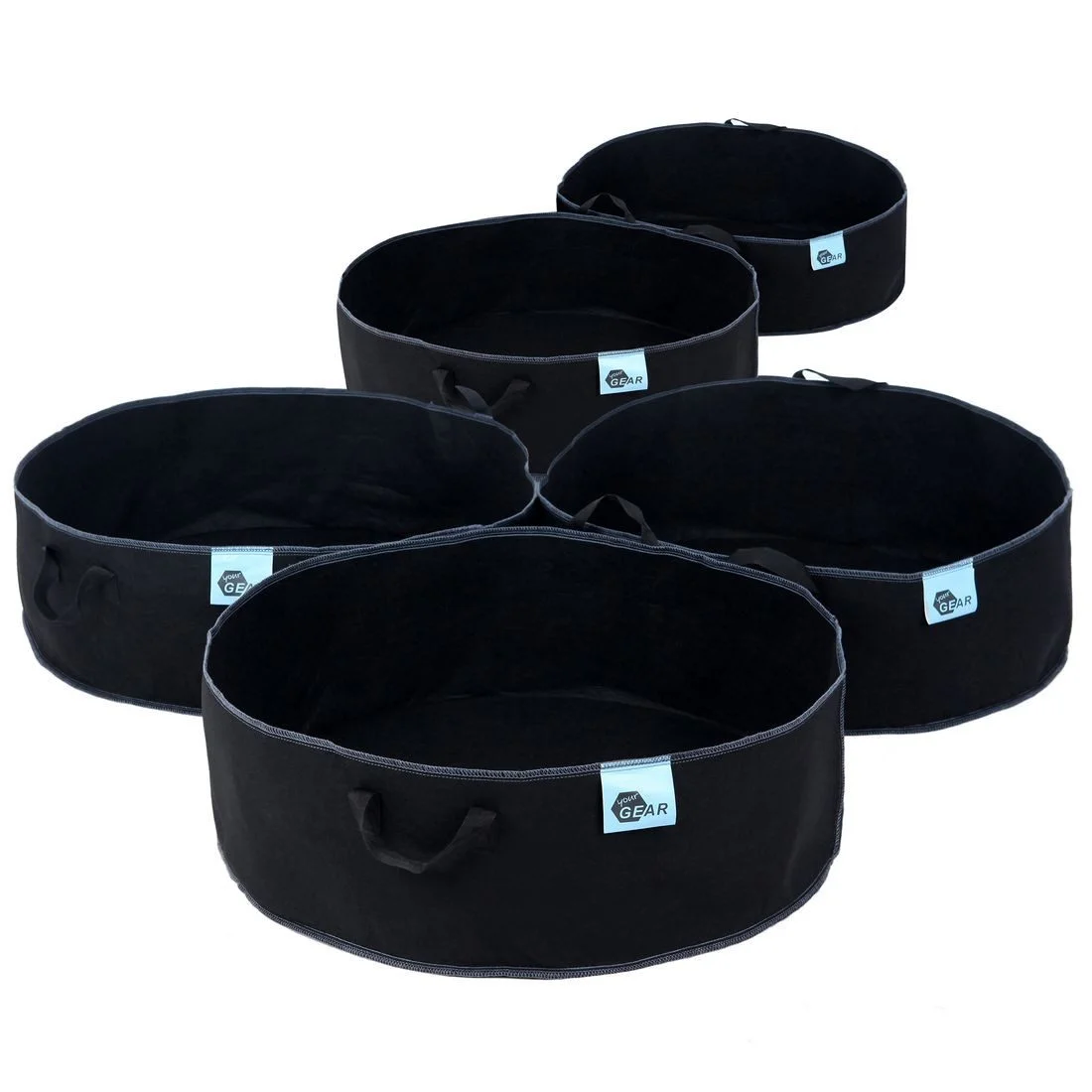 Grow Bags 60 L – 5er-Set Pflanzsäcke mit Tragegriffen