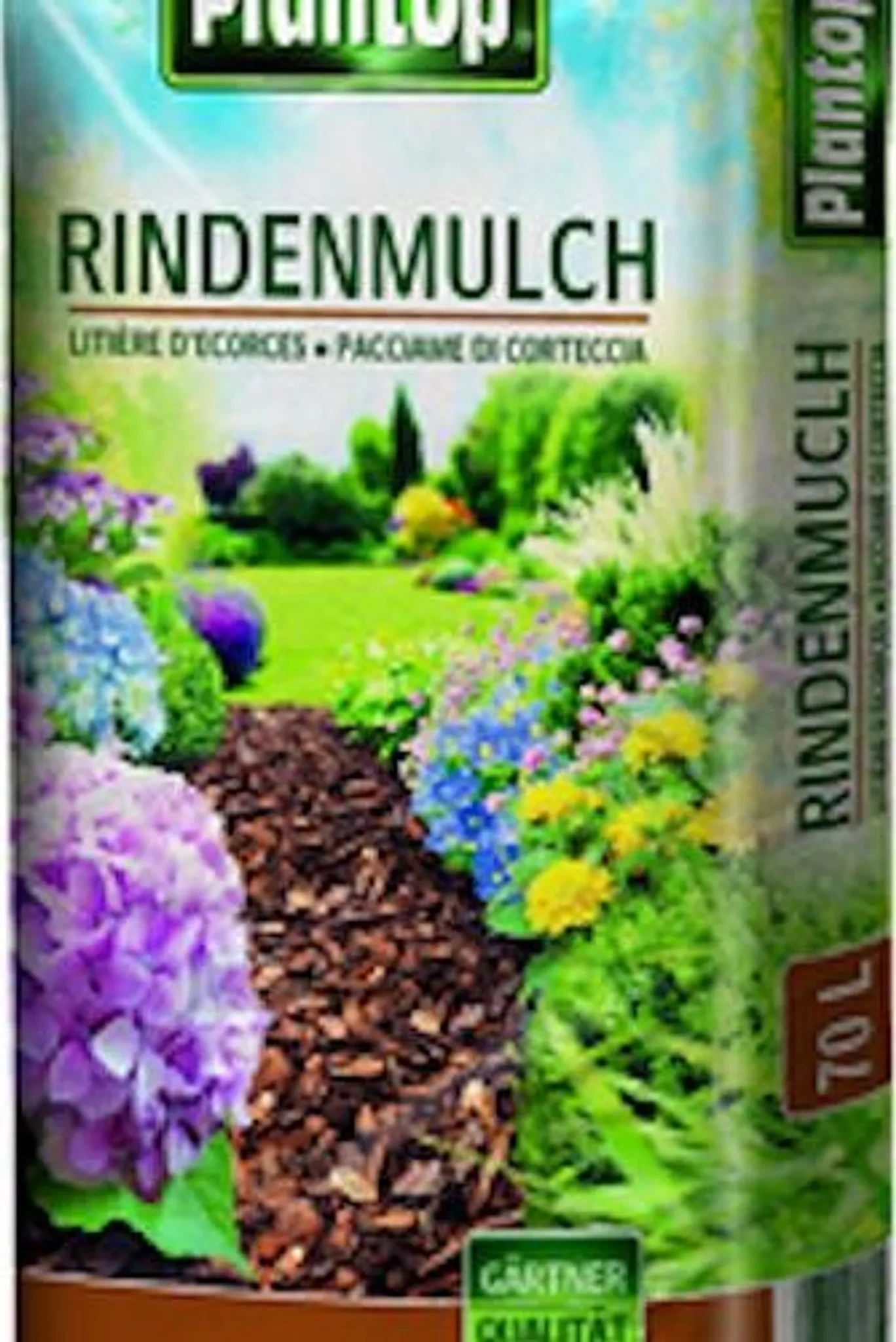 Plantop Rindenmulch aus Nadelholzrinde – braun, 70 Liter