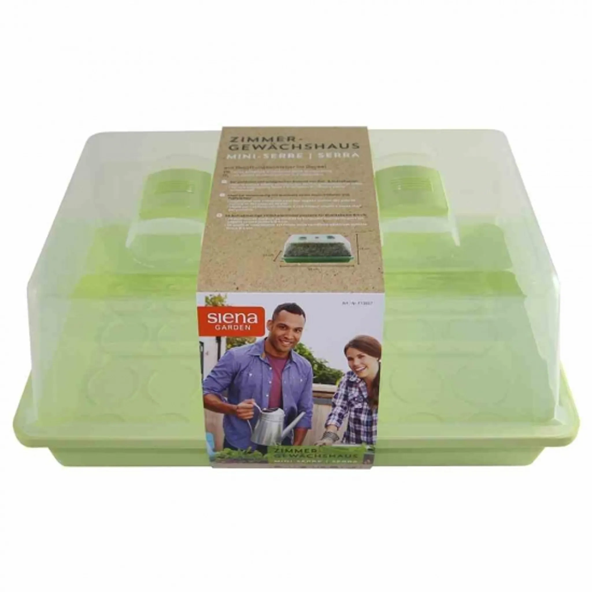 Siena Garden Zimmergewächshaus Uni-Grow 38x24x18 cm – Pastellgrün