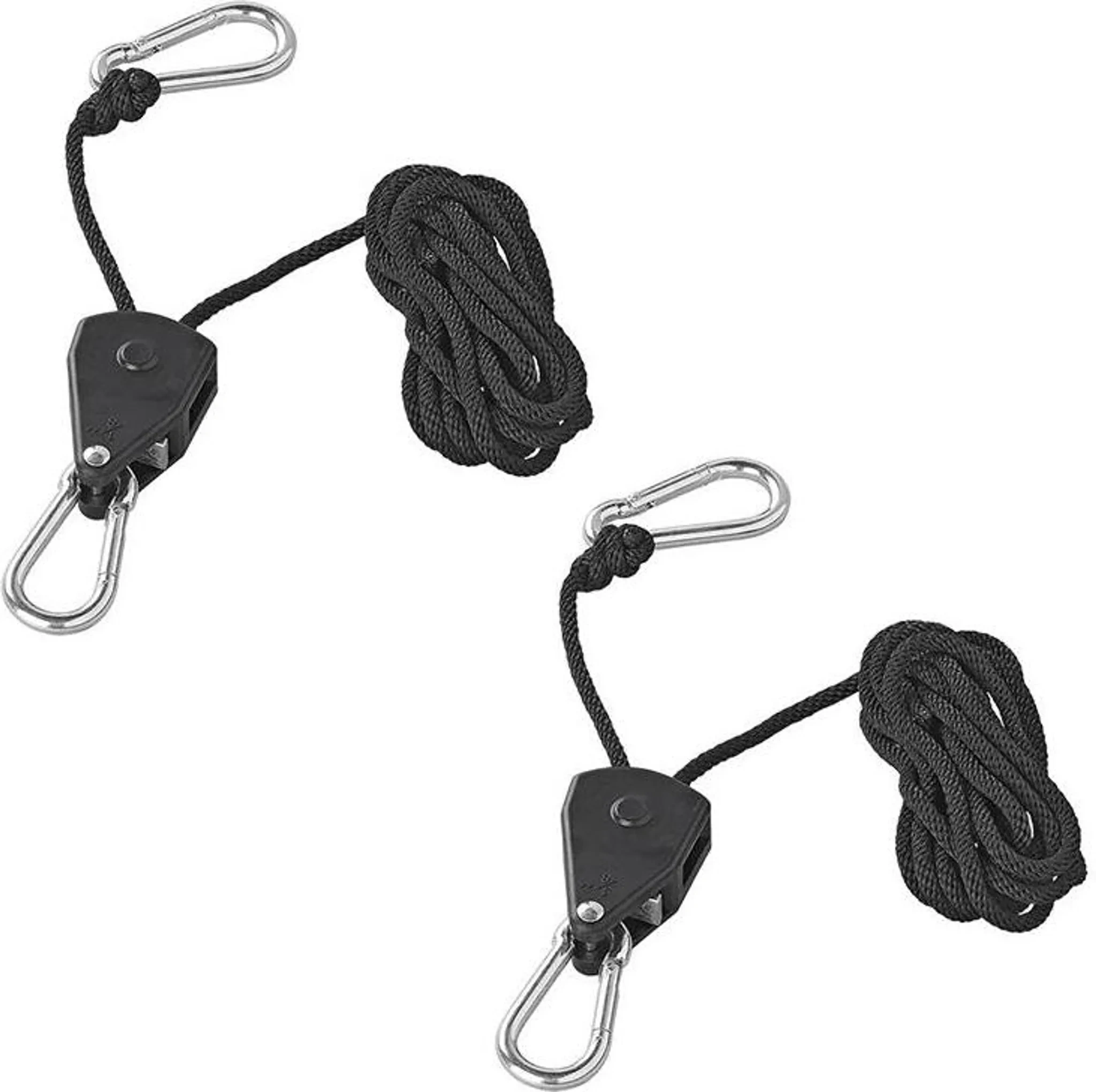 Flaschenzug mit Ratsche und Seil - Set von 2 Stück 68kg