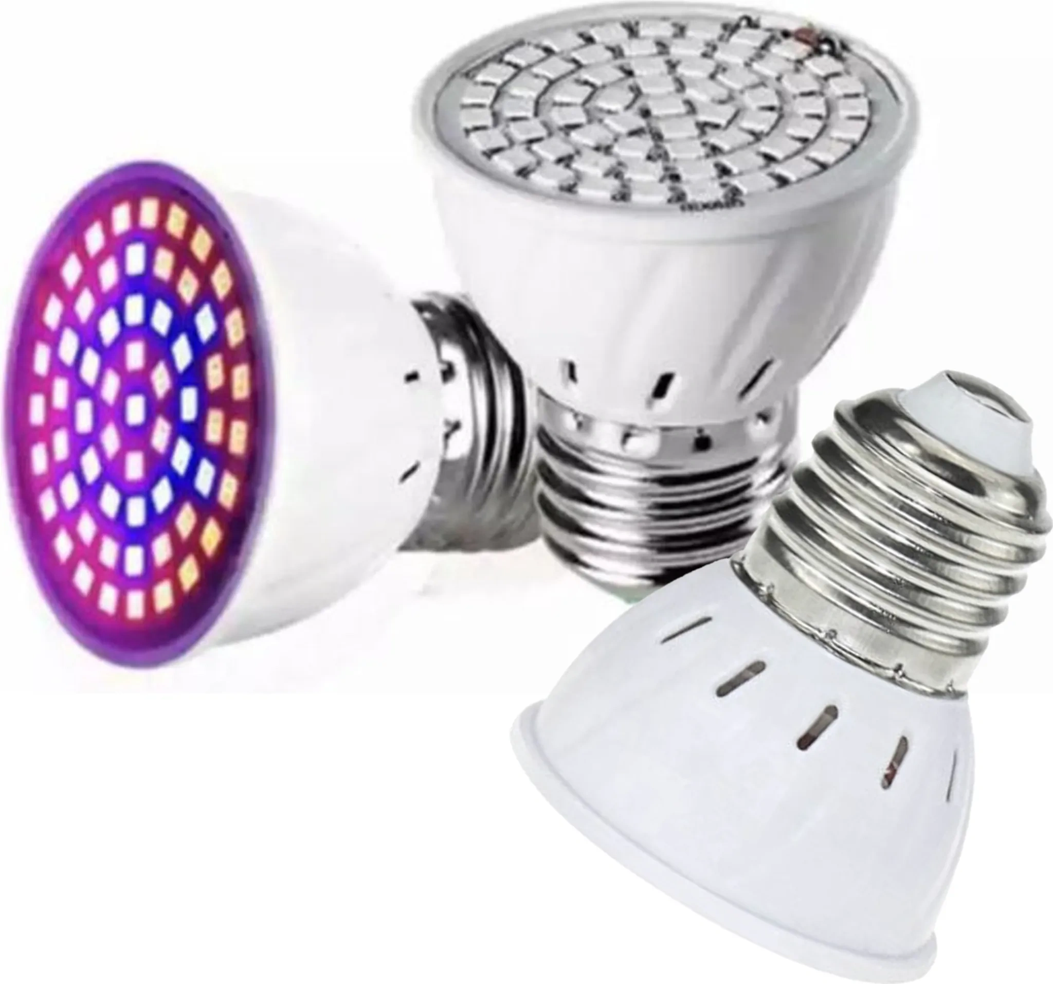 Pflanzenlampe E27 – 54 LEDs, 3er Set für Wachstum & Blüte