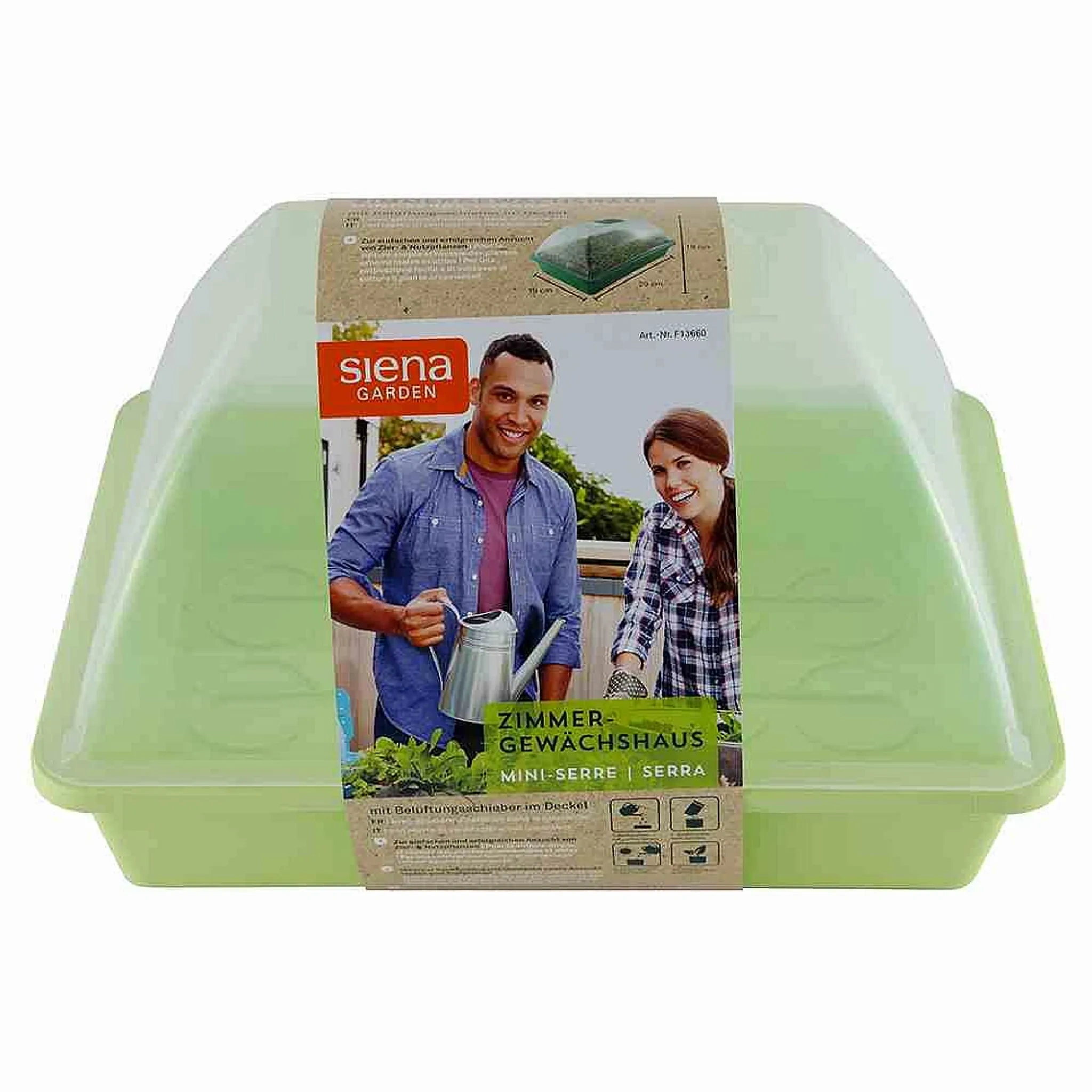 Siena Garden Zimmergewächshaus Midi-Grow 29x19x19 cm – Pastellgrün